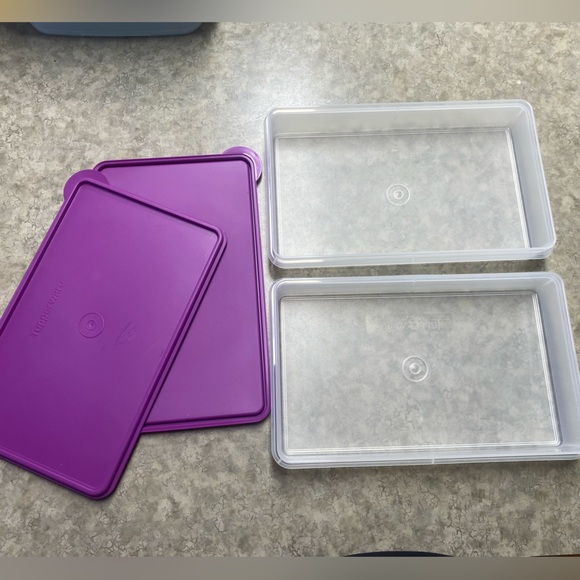 (2) Tupperware Bacon/Deli Meat Holder - Picture 2 of 3